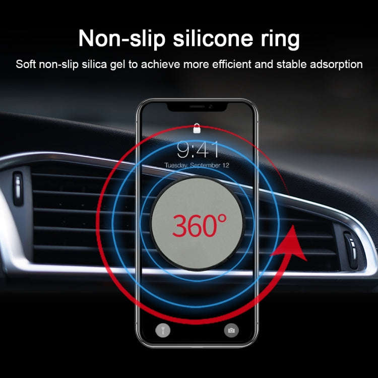 R-JUST HZ10 Small Whirlwind Magnetic Car Phone Holder (Black)