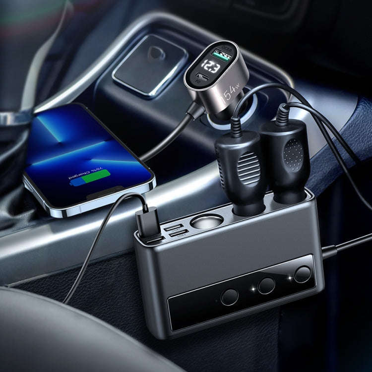 JOYROOM JR-CL06 9 in 1 154W PD USB-C / Type-C + Dual QC3.0 USB + 3 USB + 3 Cigarette Lighter Hole...