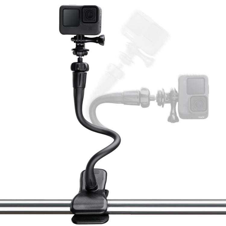 Flexible Arm Desktop Rod Action Camera Phone Holder Stand(Black)