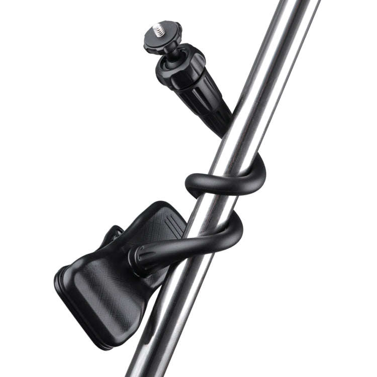 Flexible Arm Desktop Rod Action Camera Phone Holder Stand(Black)