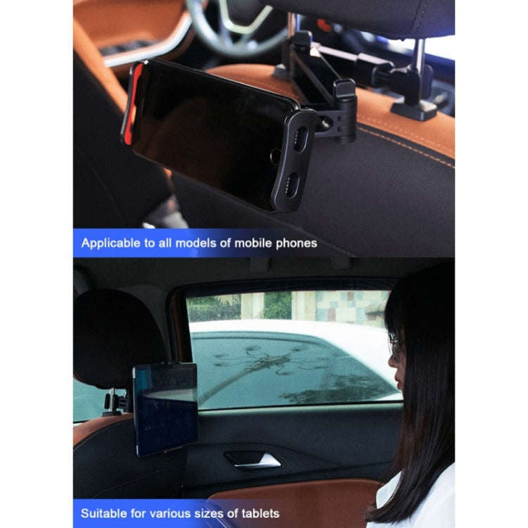 CHZ-06 Retractable Car Backrest Holder for 7-14 inch Mobile Phones / Tablets (Black)