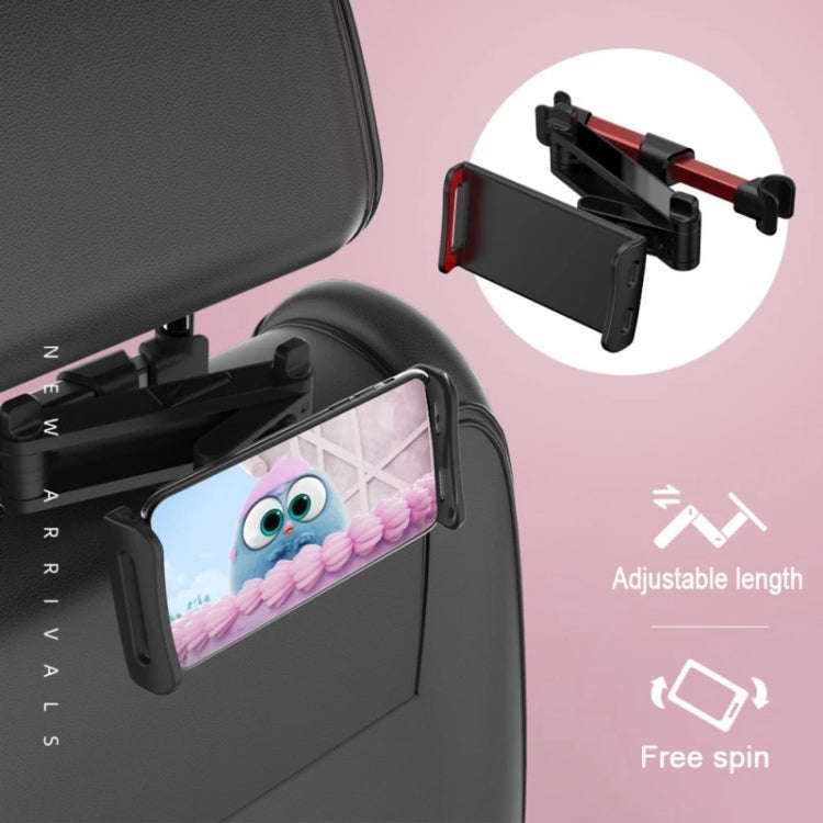 CHZ-06 Retractable Car Backrest Holder for 7-14 inch Mobile Phones / Tablets (Black)