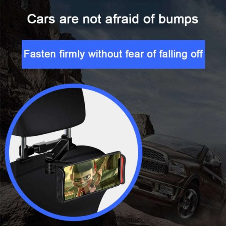 CHZ-06 Retractable Car Backrest Holder for 7-14 inch Mobile Phones / Tablets (Black)