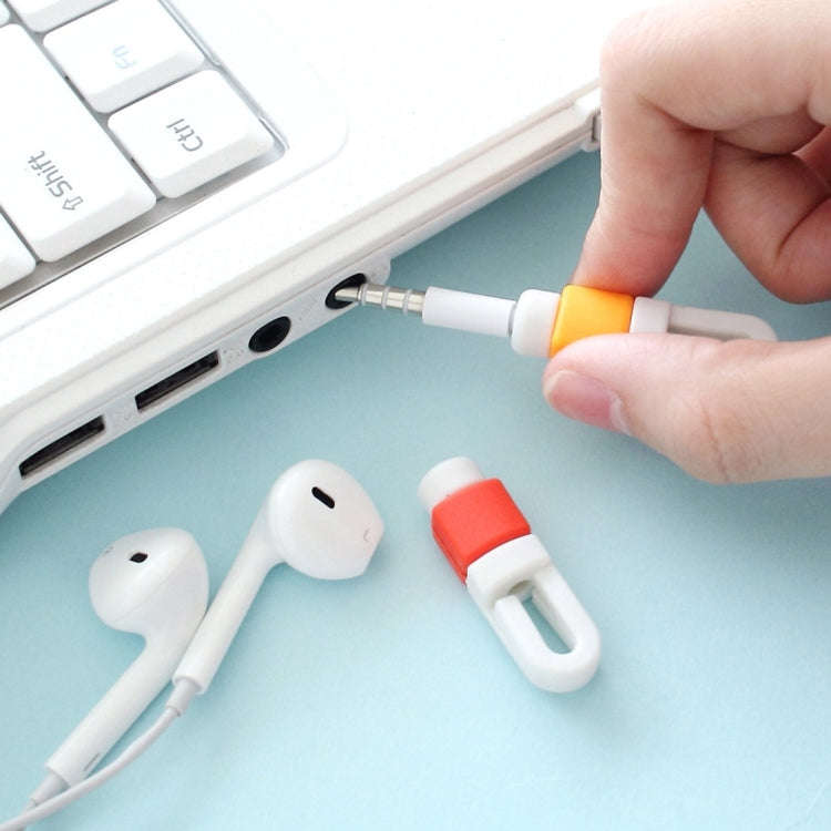 Earphone Headphone Wire Cable Line Protective Cover Winder Cord Wrap Organizer, Random Color Deli...
