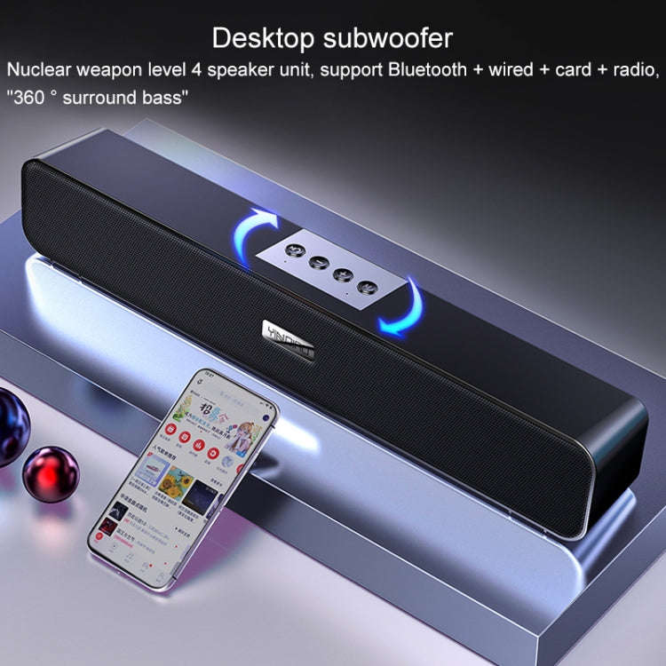 YINDIAO A36 Bluetooth 5.0 Smart Subwoofer Computer Wireless Bluetooth Speaker, Bluetooth Upgrade ...