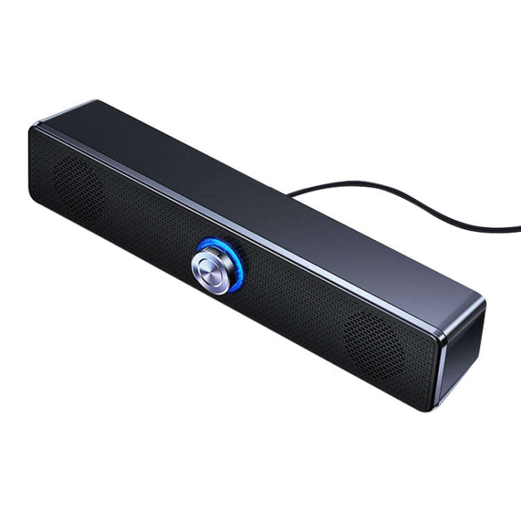 YINDIAO A36 Smart Subwoofer Computer Wired Speaker, Rotary Button Mini Version(Black)