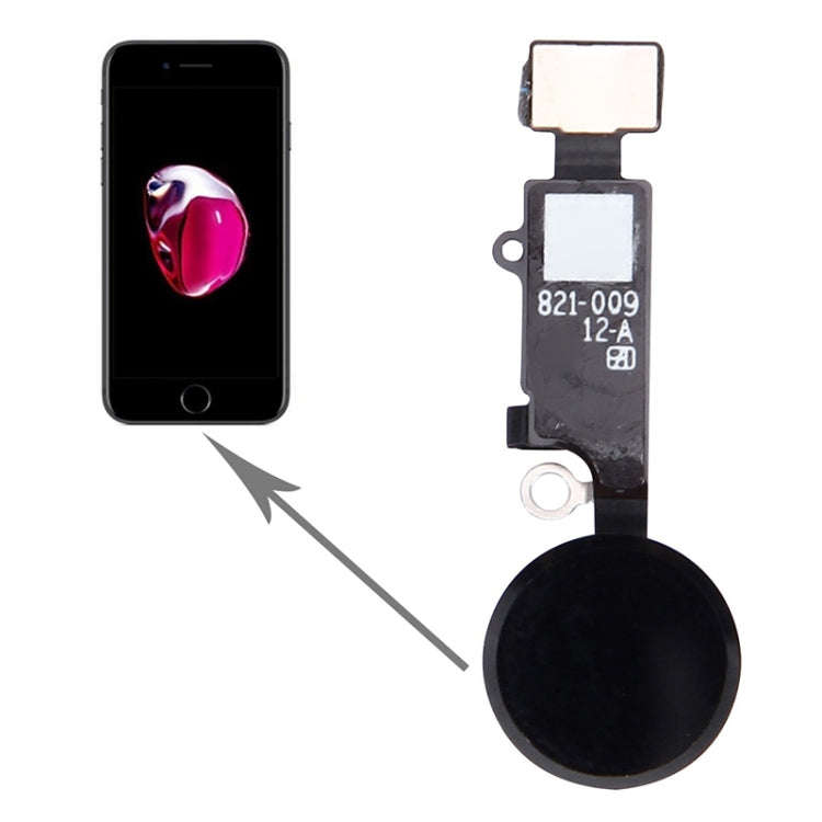 Home Button for iPhone 7, Not Supporting Fingerprint Identification(Black)