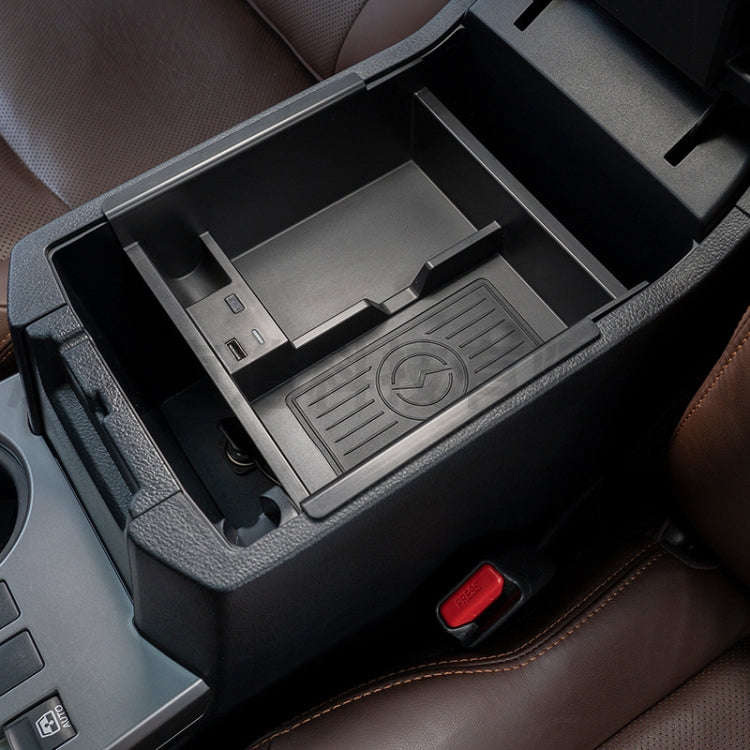 Multi-function Car Wireless Charger Rack Storage Box for Toyota Tacoma 2016-2021, Left Driving(Bl...