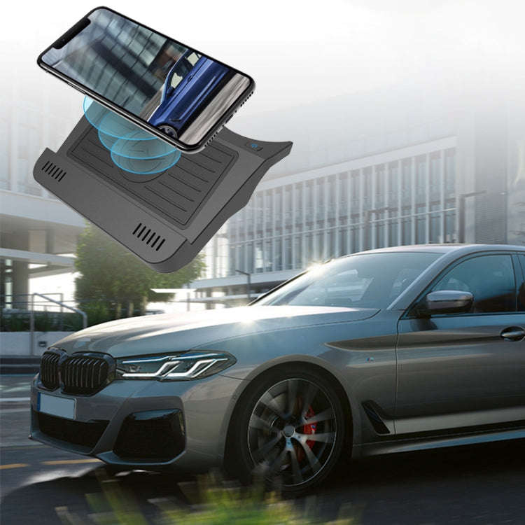 10W Car Fast Charging Wireless Charger for BMW 5 Series 2017-2021 / 6 Series 2018-2019, Left Driv...