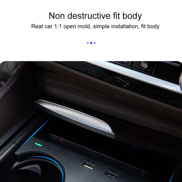 10W Car Fast Charging Wireless Charger for BMW 5 Series 2017-2021 / 6 Series 2018-2019, Left Driv...