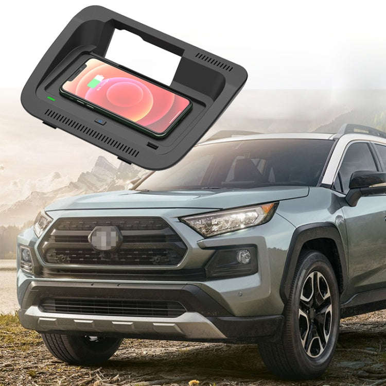 Car Fast Charging Wireless Charger for Toyota RAV4 / Veranda 2019-2021, Left Driving(Black)