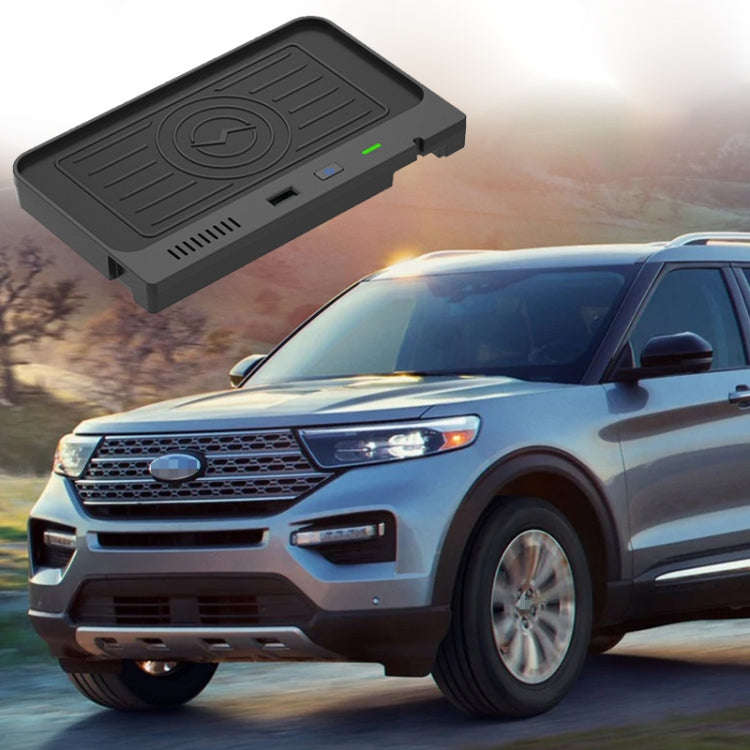 Car Fast Charging Wireless Charger for Ford Explorer 2020-2021, Left Driving(Black)