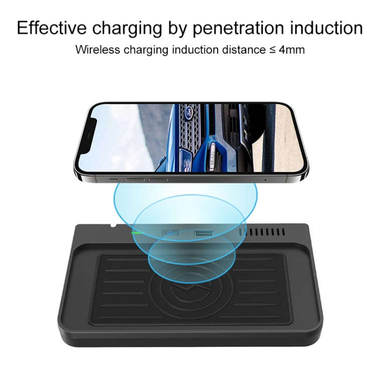 Car Fast Charging Wireless Charger for Ford Explorer 2020-2021, Left Driving(Black)