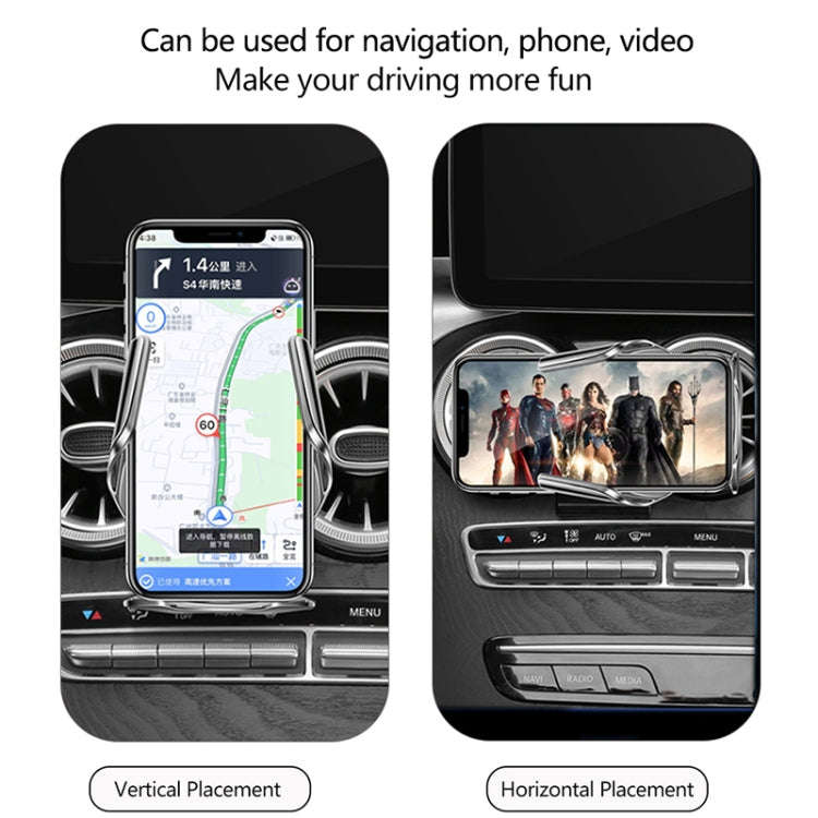 WK WP-U205 15W Vanguard Series Transcendent Wireless Charging Car Holder (Silver)