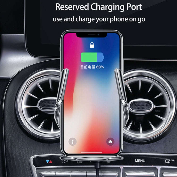 WK WP-U205 15W Vanguard Series Transcendent Wireless Charging Car Holder (Silver)
