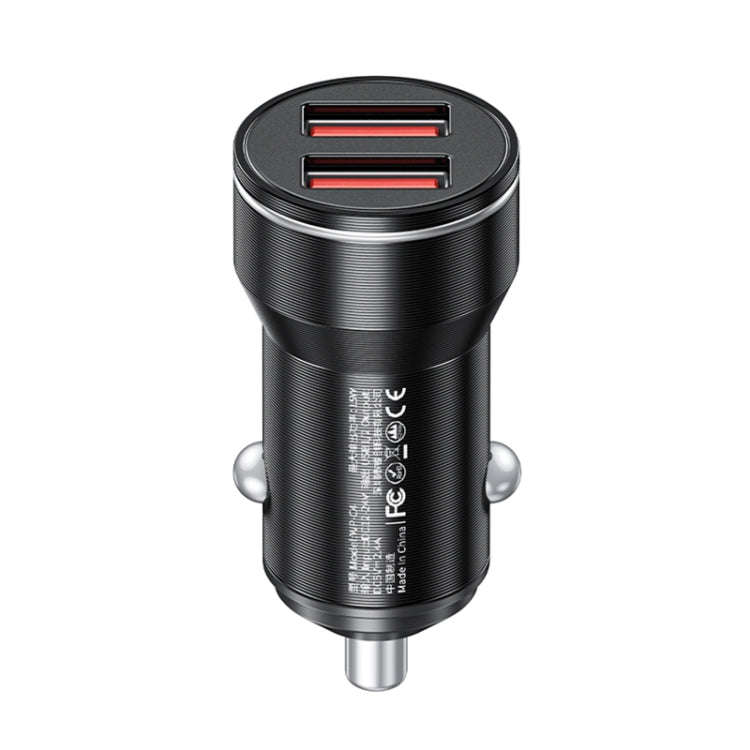 WK WP-C43 Staroad Series 15W Dual USB Car Charger (Black)