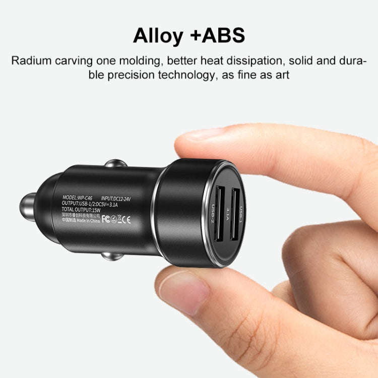 WK WP-C46 Staroad Series Vieyie 15W Dual-USB Car Charger (Grey)