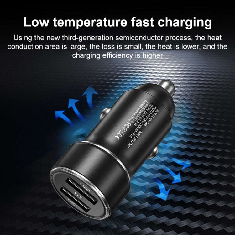 WK WP-C46 Staroad Series Vieyie 15W Dual-USB Car Charger (Grey)