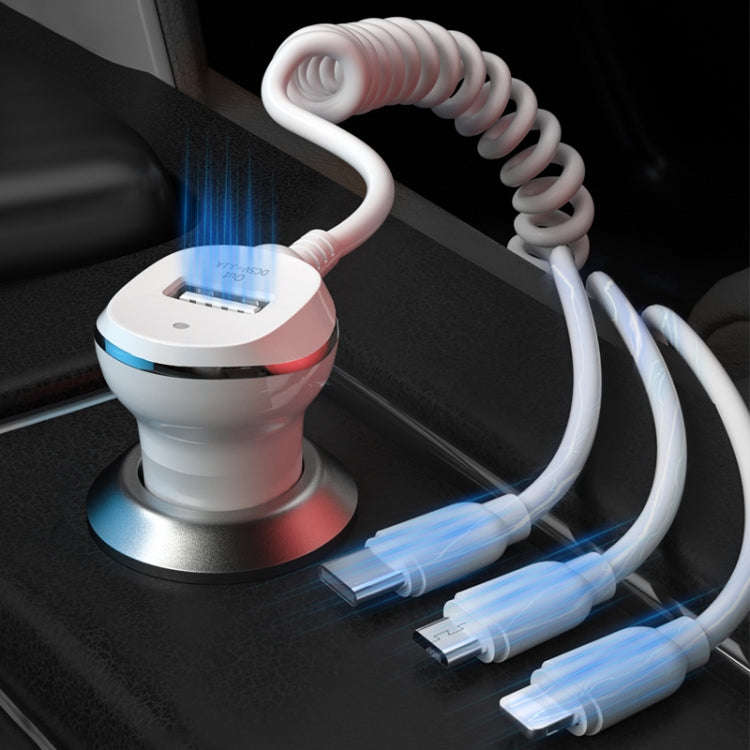 WK WP-C24 3.1A Explore The 3-in-1 Free Edition 8 Pin / Micro USB / USB-C / Type-C Data Cable + US...