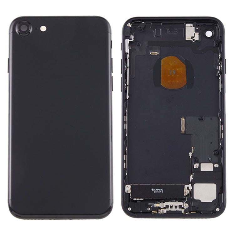 Battery Back Cover Assembly with Card Tray for iPhone 7(Jet Black)
