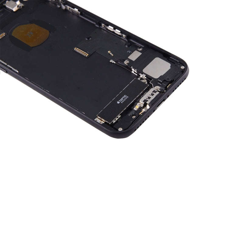 Battery Back Cover Assembly with Card Tray for iPhone 7(Jet Black)