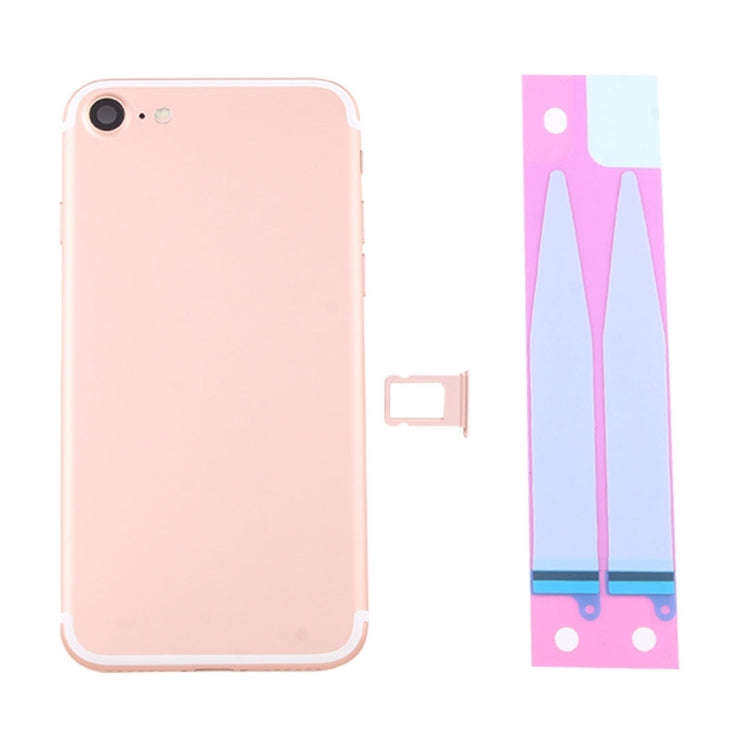 Battery Back Cover Assembly with Card Tray for iPhone 7(Rose Gold)