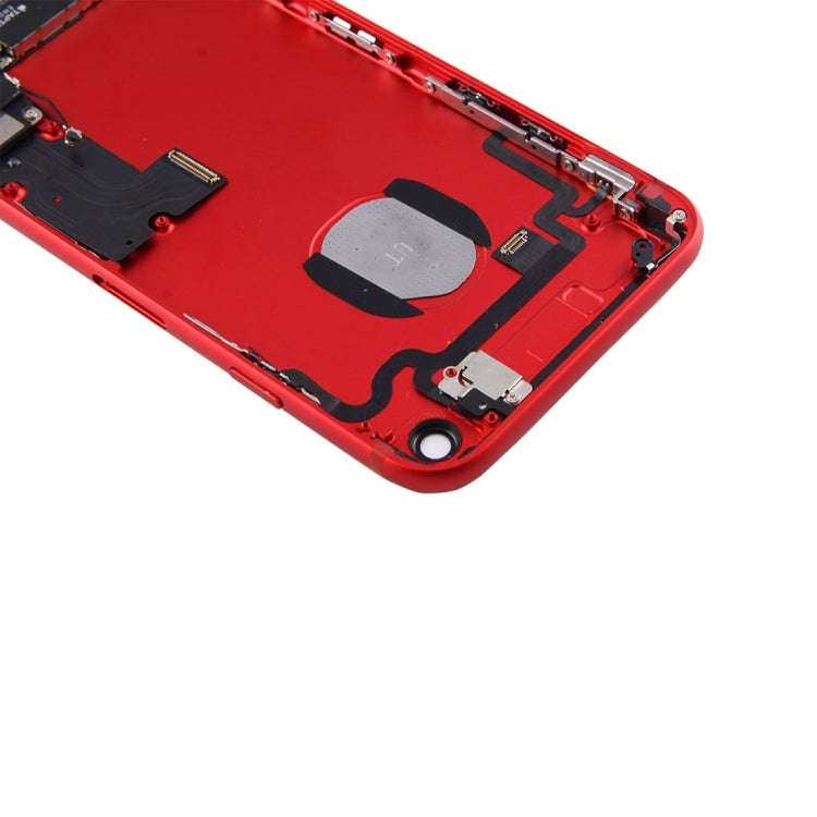 Battery Back Cover Assembly with Card Tray for iPhone 7 (Red)