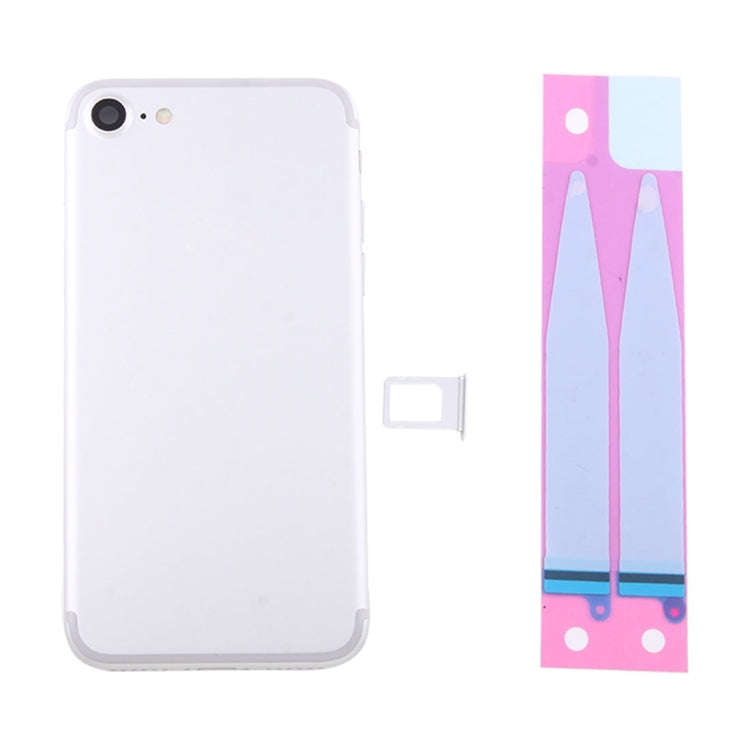 Battery Back Cover Assembly with Card Tray for iPhone 7(Silver)