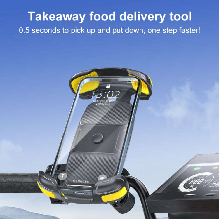 Motorcycle Bicycle Phone Riding Holder Bracket (Black)