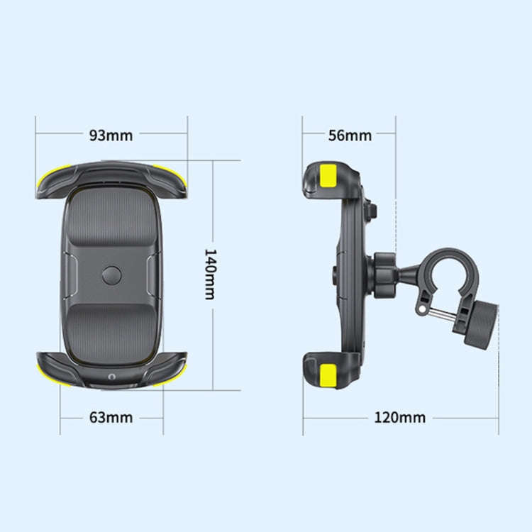 Motorcycle Bicycle Phone Riding Holder Bracket (Black)
