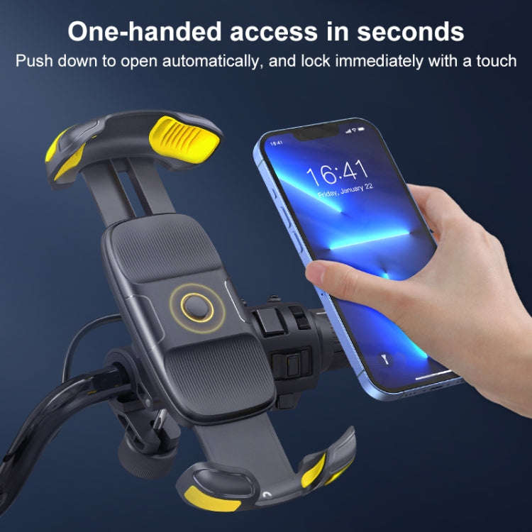 Motorcycle Bicycle Phone Riding Holder Bracket (Black)
