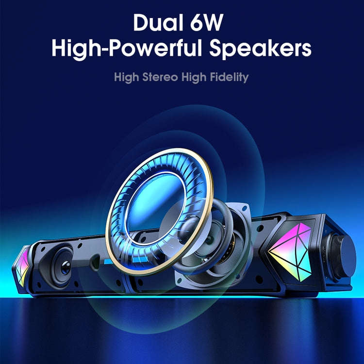 L1 Outdoor Portable RGB Light USB Bluetooth Wireless Speaker with Mic(Black)