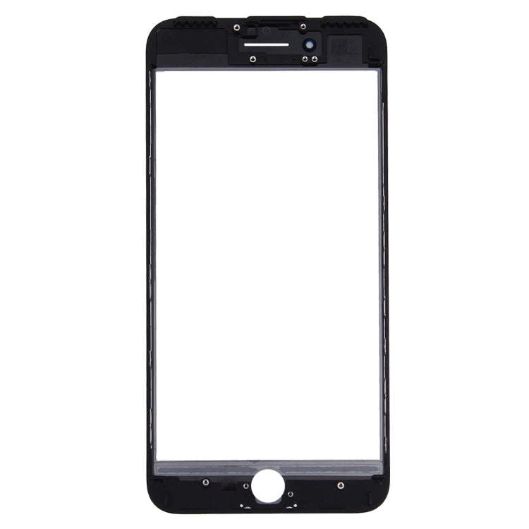 2 in 1 for iPhone 7 Plus (Original Front Screen Outer Glass Lens + Original Frame)(Black)