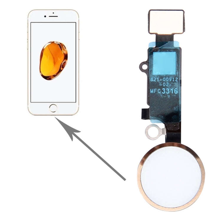 Home Button for iPhone 7 Plus , Not Supporting Fingerprint Identification and Return Function(Gold)