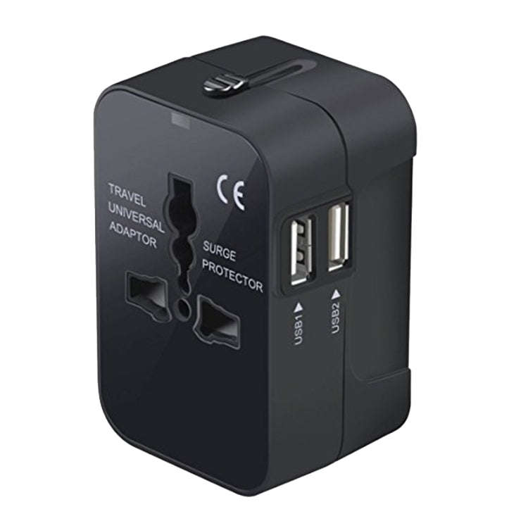 Portable Multi-function Dual USB Ports Global Universal Travel Wall Charger Power Socket, For iPa...