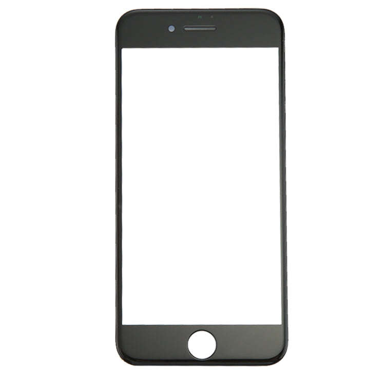 Front Screen Outer Glass Lens with Front LCD Screen Bezel Frame for iPhone 8(Black)