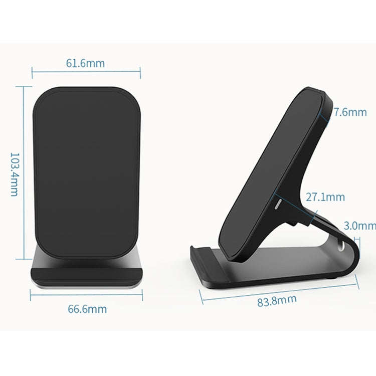 HAMTOD M5 15W Intelligent Dual Coil Design Qi Standard Holder Wireless Charger with Indicator Lig...