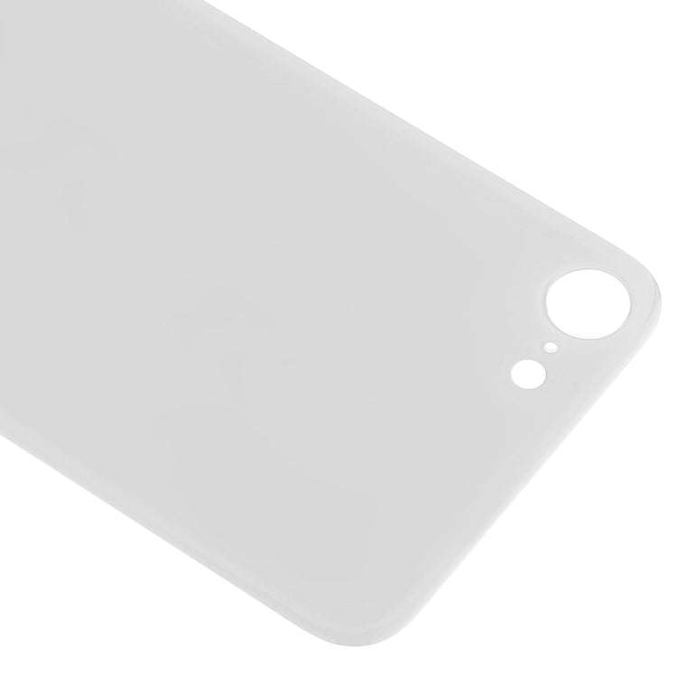 Easy Replacement Big Camera Hole Glass Back Battery Cover with Adhesive for iPhone 8(White)