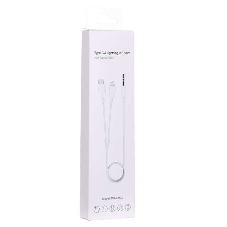MH-CM32 8 Pin & Type-C to 3.5mm Jack Mobile Phone Audio Cable