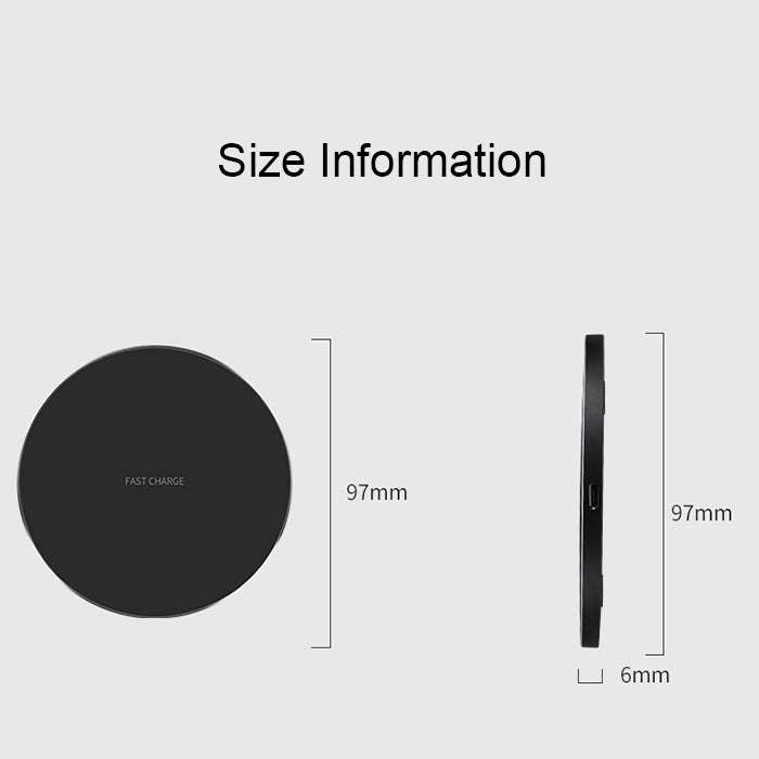 GY-68 Ultra-Thin Aluminum Alloy Wireless Fast Charging Qi Charger Pad(Silver)