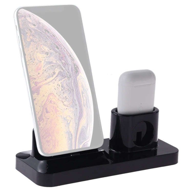 Wireless Rechargeable Base Charging Station Holder for Mobile Phone & Headset, with Micro USB + U...