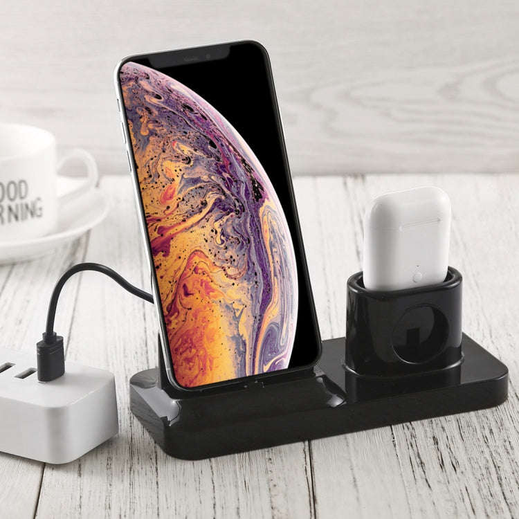 Wireless Rechargeable Base Charging Station Holder for Mobile Phone & Headset, with Micro USB + U...