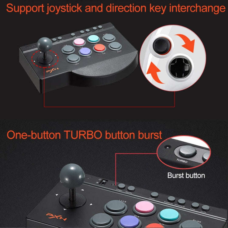 PXN PXN-0082 Gladiator Street Machine Game Handle Rocker Controller for Nintendo Switch / PC / An...