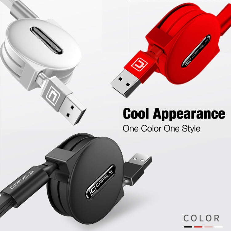 CAFELE 3 In 1 8 Pin + Micro USB + Type-C / USB-C Charging Data Cable, Length: 1.2m(Red)