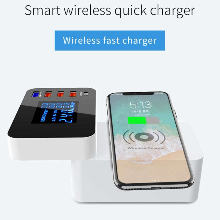 CDA33QW 40W QC 3.0 USB Ports + 3 USB Ports + USB-C / Type-C Ports + Wireless Charging Multi-funct...