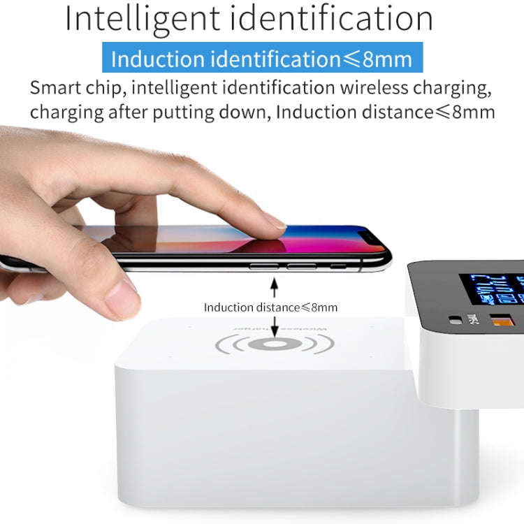 CDA33QW 40W QC 3.0 USB Ports + 3 USB Ports + USB-C / Type-C Ports + Wireless Charging Multi-funct...
