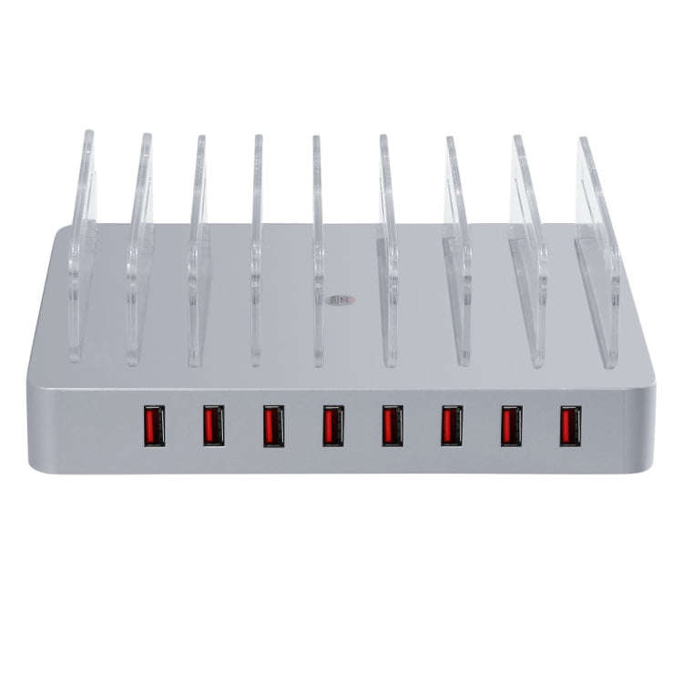 X6 96W 2.4A 8 USB Ports Smart Charger with Detachable Bezel, US Plug(White)