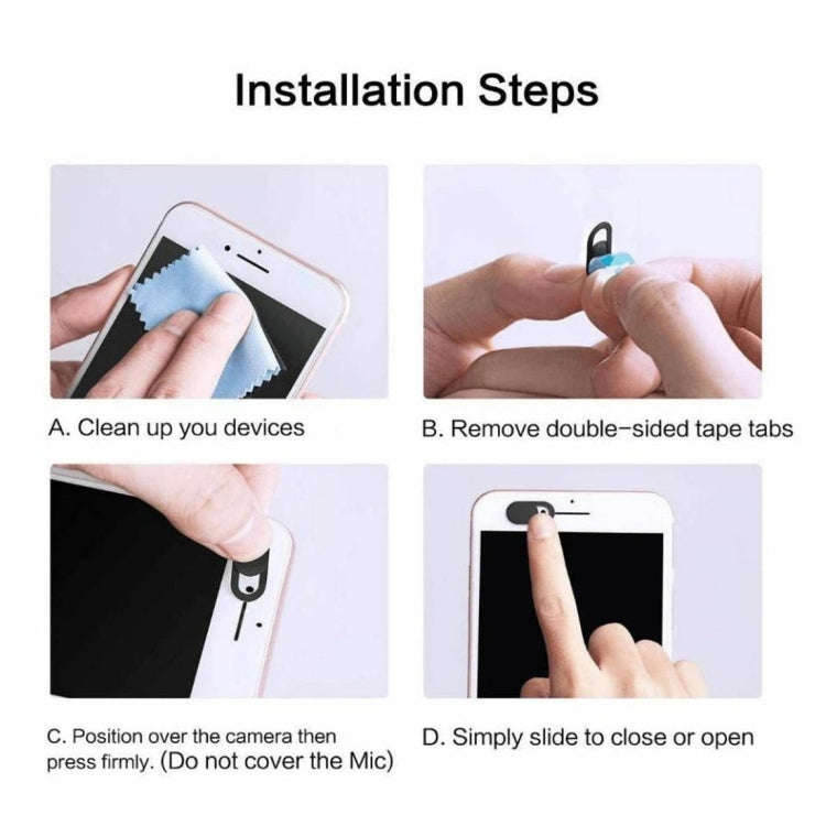 3 PCS Universal Ultra-thin Design Rectangle WebCam Cover Camera Cover for Desktop, Laptop, Tablet...