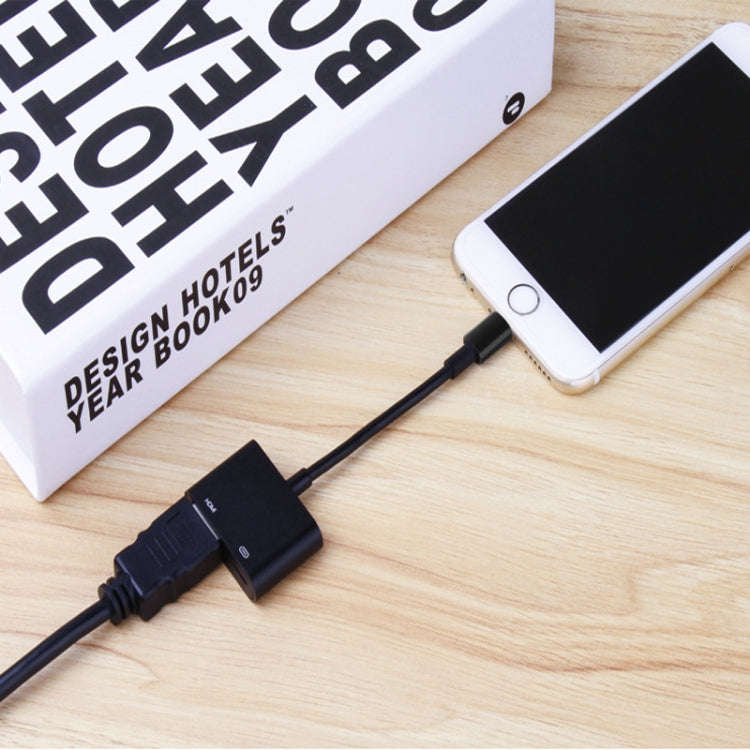 7565S 8 Pin to HDMI HDTV Projector Video Adapter Cable for iPad(Grey)