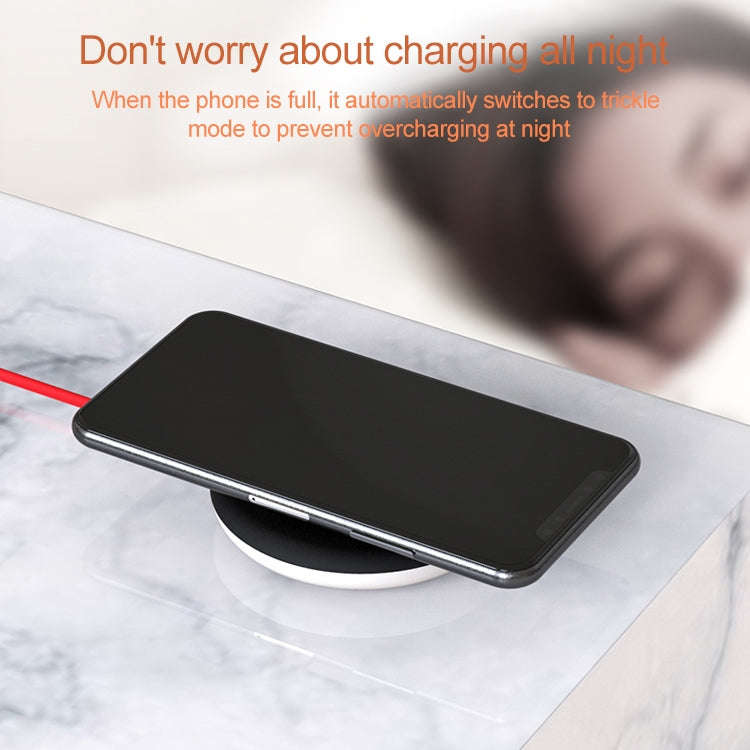 10W Portable Suction Cup Mobile Phone Fast Charging Wireless Charger, Length: 1.5m(Red)